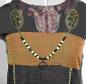 Preview: Haithabu Fibelkette mit Holzperlen am Wikingerkleid