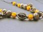 Preview: Details der Ornament Perlen der Königliche Gotland Sphären Kette mit Glas- und Bronzeperlen
