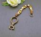 Preview: Wikinger Schlüssel Birfröst aus Bronze mit Glasperlenkette in braun/beige von Belanas Schatzkiste