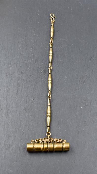 Wikinger Nadeldose an Stabkette aus Bronze nach Fund aus Birka
