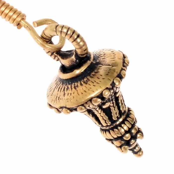 Germanische Ohrringe mit Berlocken aus Bronze von Belanas Schatzkiste - jetzt kaufen!