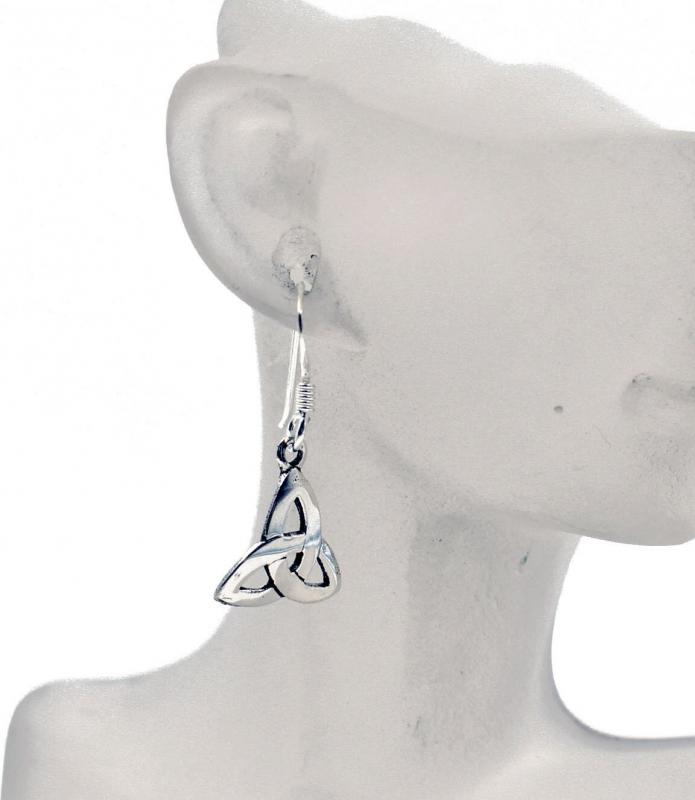 Keltische Trinity-Knoten Ohrringe aus 925er-Silber