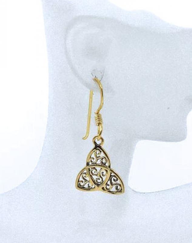 Keltische Triskelen Ohrringe aus Bronze