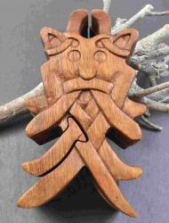 Schatzkiste Odins Maske aus Holz
